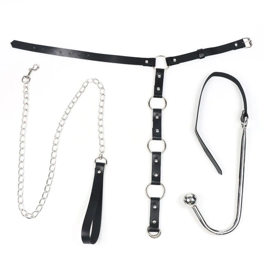5853 Kinky with Anal Collar EverydayUse and Hook Leash 1211